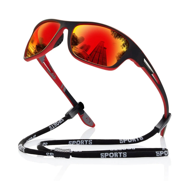 New lightweight unisex sports eyewear with polarized lenses for outdoor activities and sun protection.