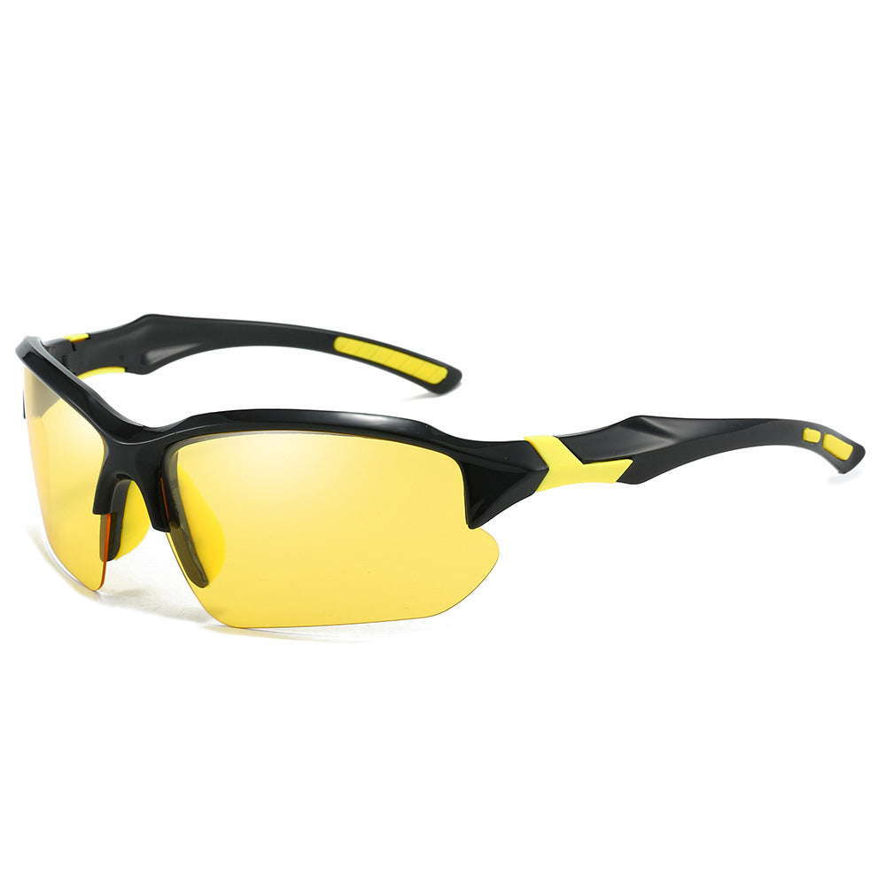Versatile unisex sports sunglasses with UV protection and polarized lenses for active wear