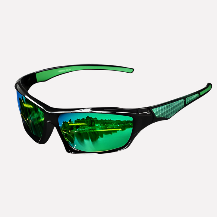 Unisex sunglasses, polarized lenses, UV400 for running and cycling, side view