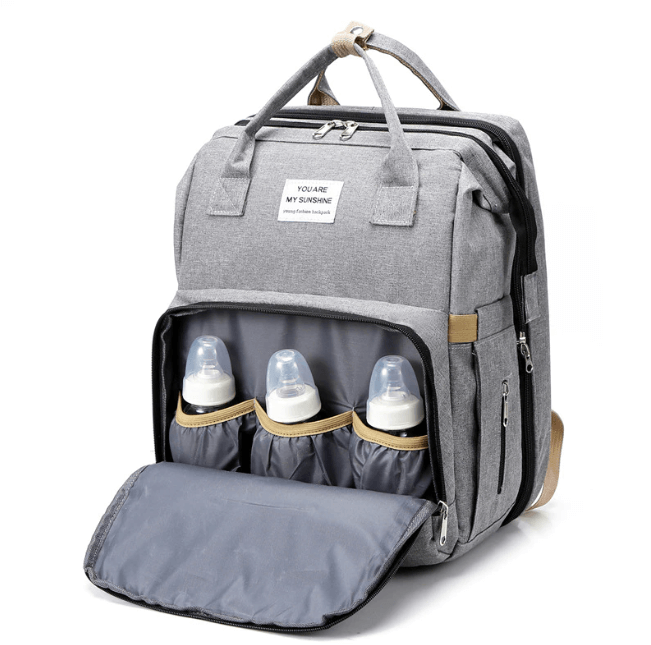 Essential baby gear: multifunction portable baby bed & diaper travel bag.