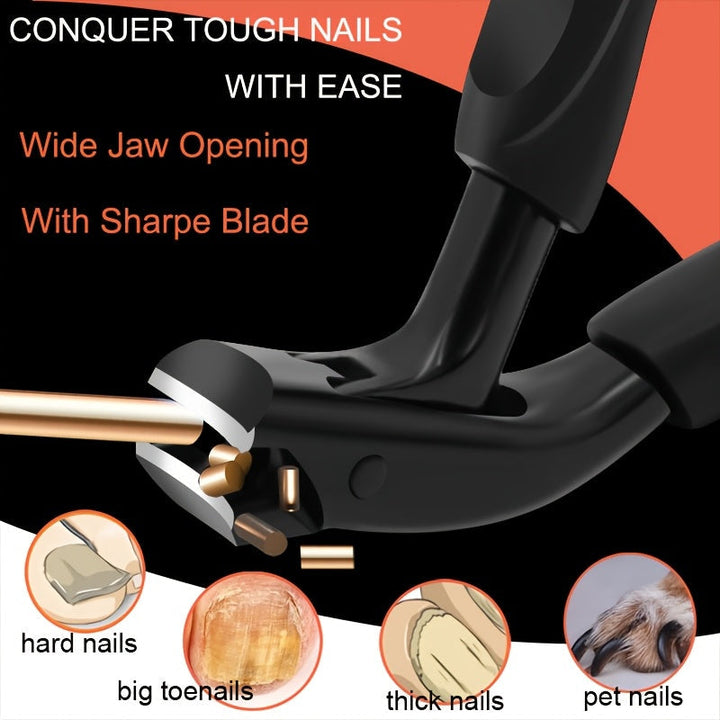 Durable stainless steel professional toenail clipper. Ergonomic design for thick & ingrown nail care.