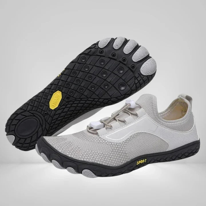 Unisex athletic water shoes designed for comfort and quick drainage on land or water.