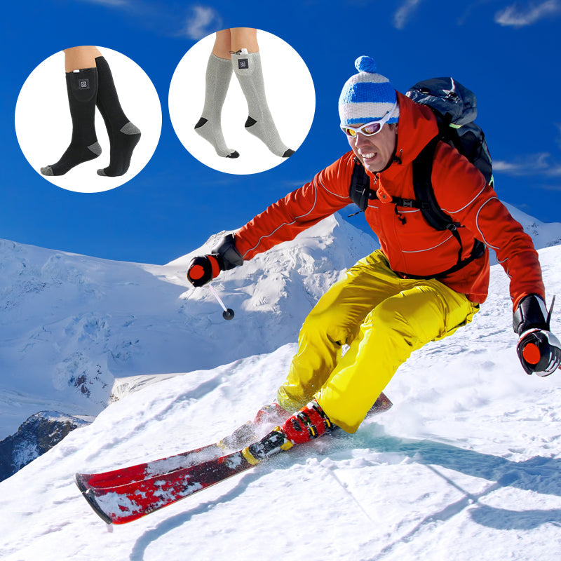 Warm & comfortable unisex heated socks, perfect for freezing cold weather activities.