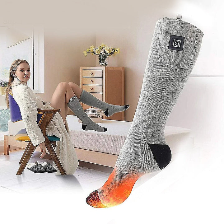 Soft, comfortable unisex heated socks ensuring warm feet in freezing conditions & extreme cold.