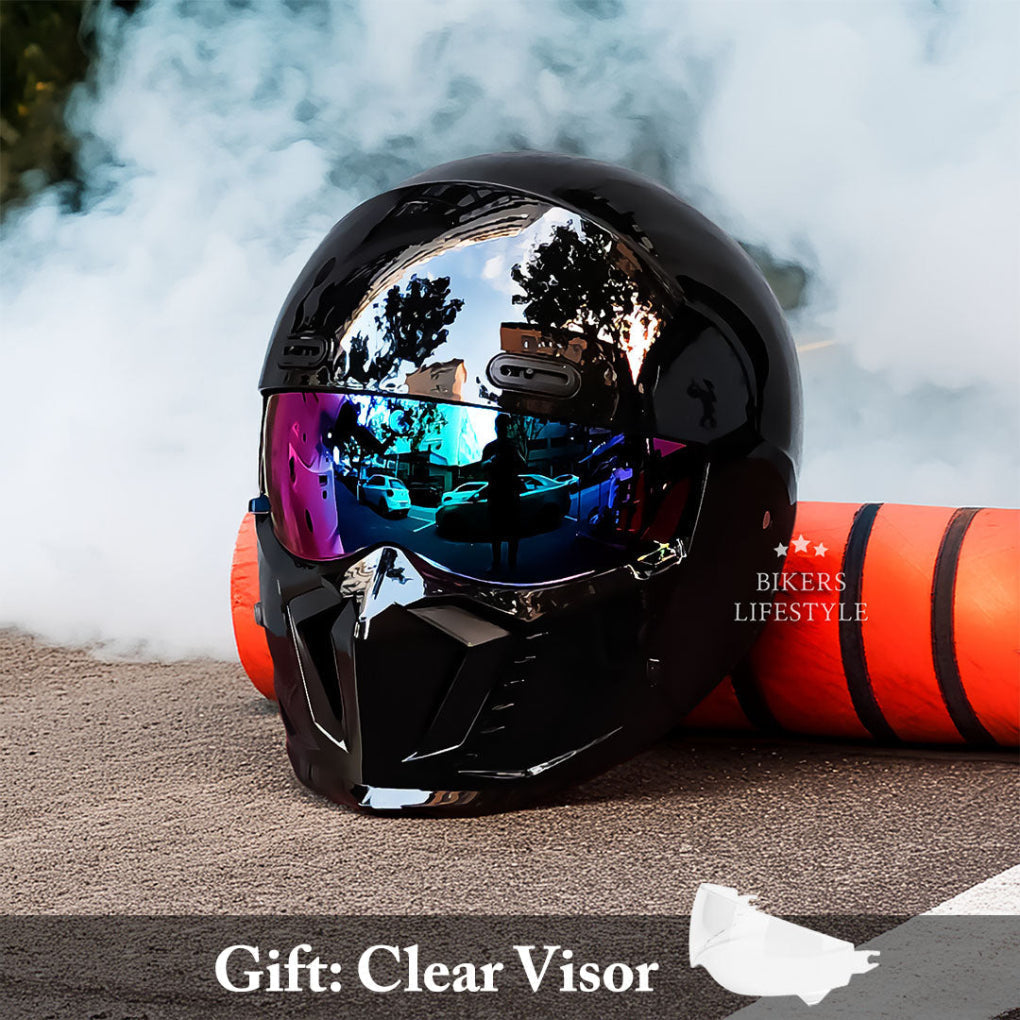 High-quality unisex retro motorcycle helmet, DOT/ECE certified, combines safety with classic style.