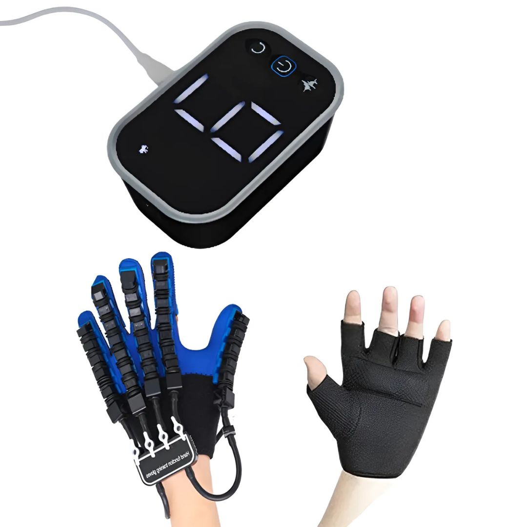Versatile robotic hand recovery glove, ideal for stroke rehabilitation, physical therapy & strength building.
