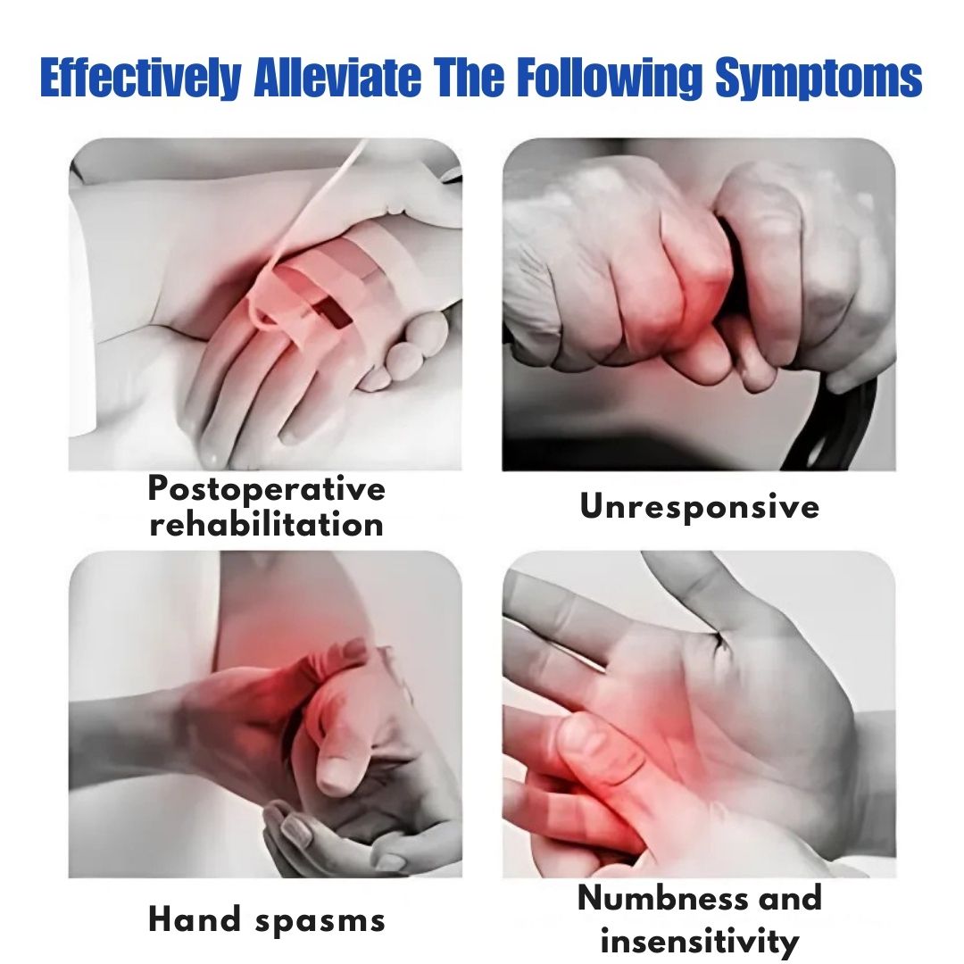 Person wearing robotic rehabilitation glove for hand recovery, enhancing strength & mobility after a stroke.