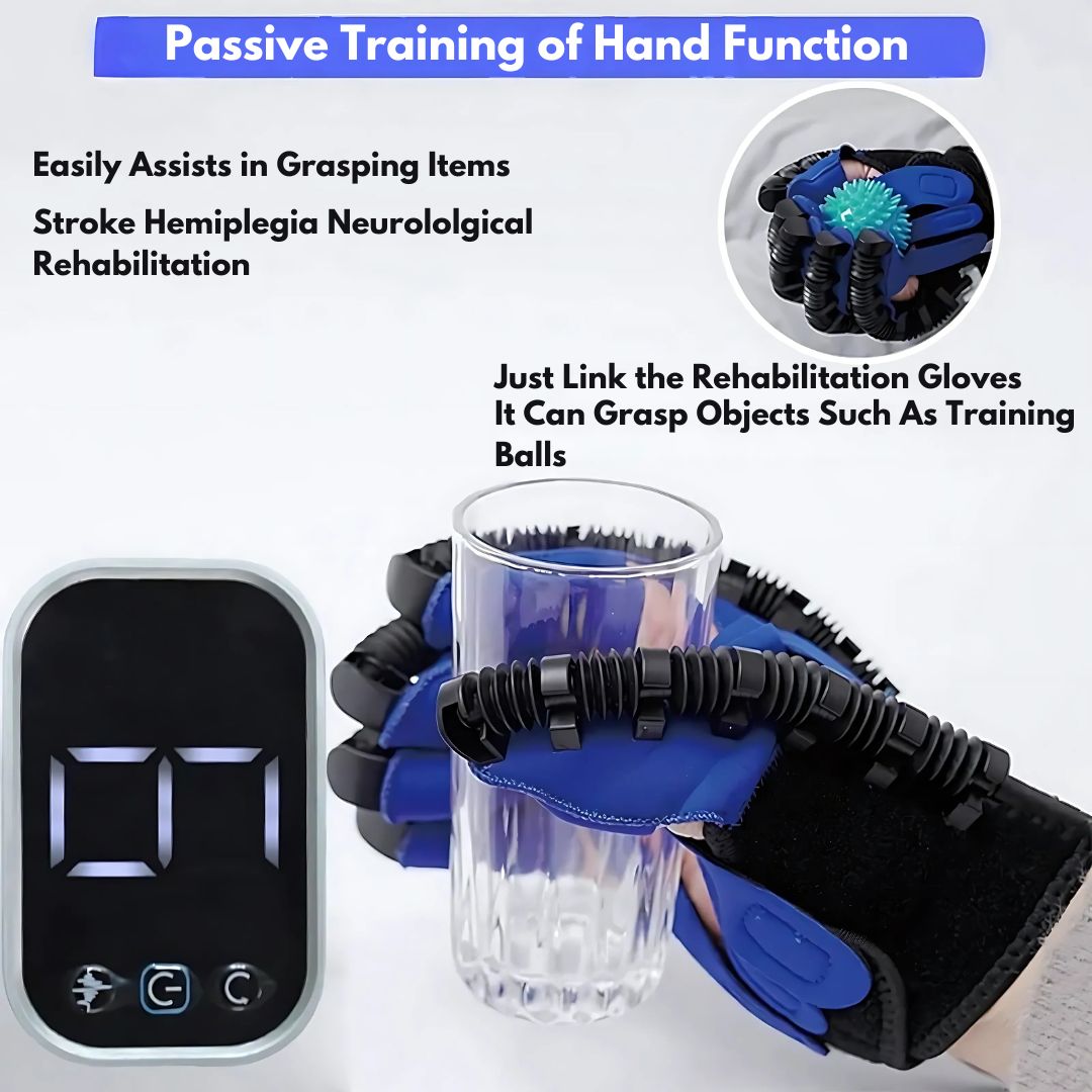 Medical device: Unisex robotic hand therapy glove for effective stroke recovery & physical rehabilitation.