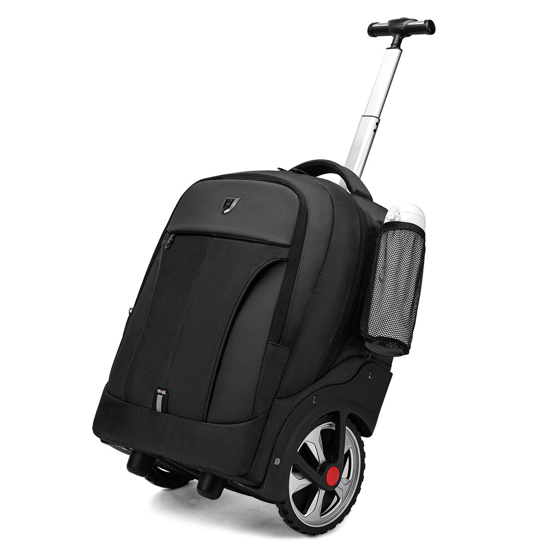 Multi-functional rolling laptop backpack, perfect for travel, business, or as a school bag; a durable wheeled luggage.