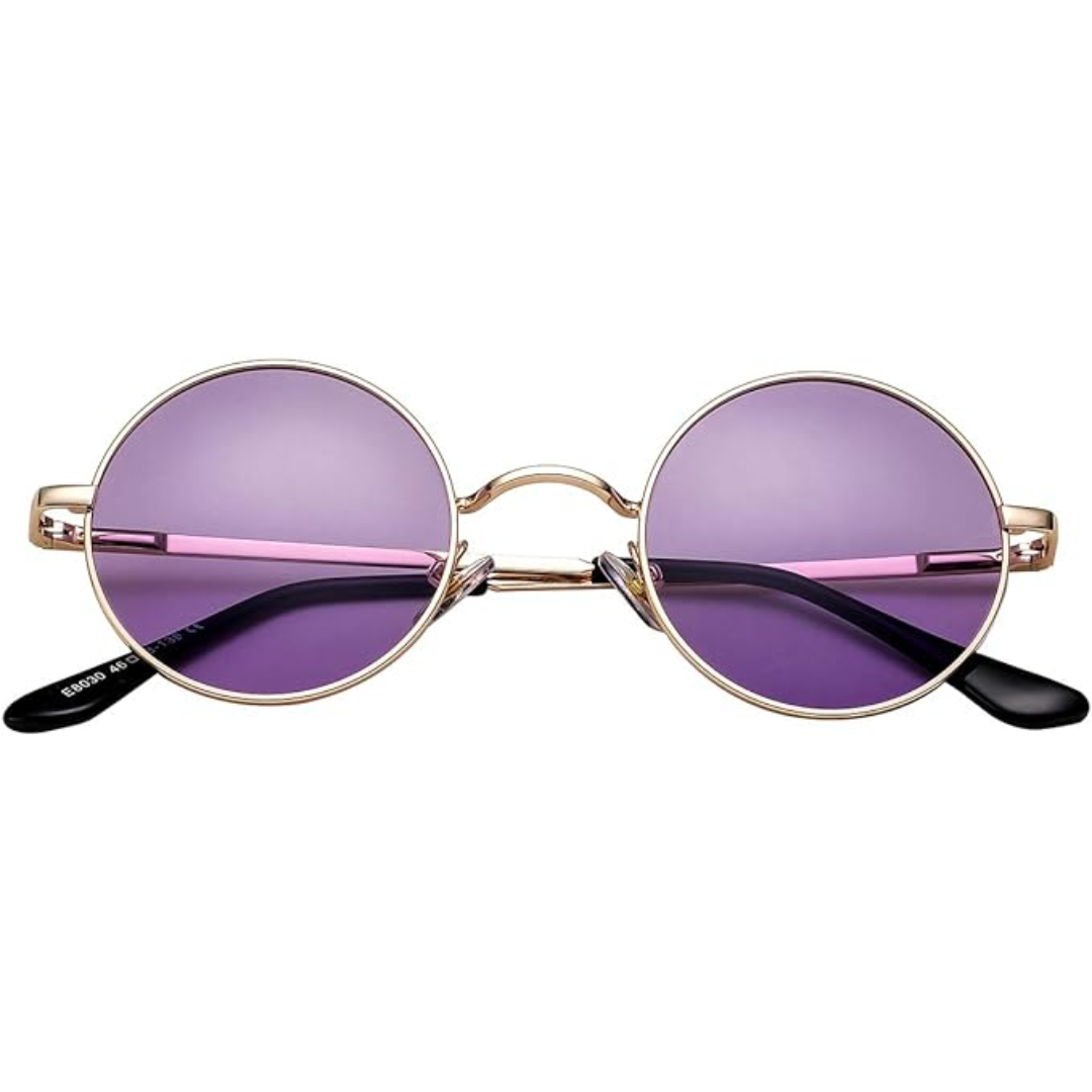 Unisex round polarized sunglasses. Stylish, classic design with UV protection for everyday wear.