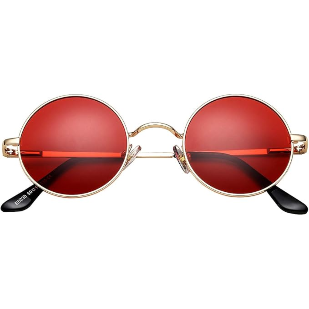 Versatile unisex round polarized sunglasses. Perfect fashion accessory, offers UV protection & style.