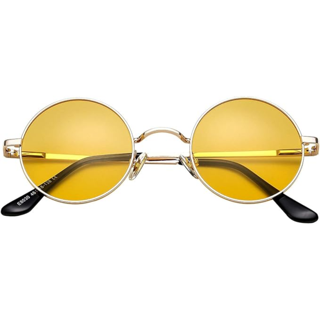 Unisex round polarized sunglasses for outdoor wear. Essential UV protection & stylish comfort fit.