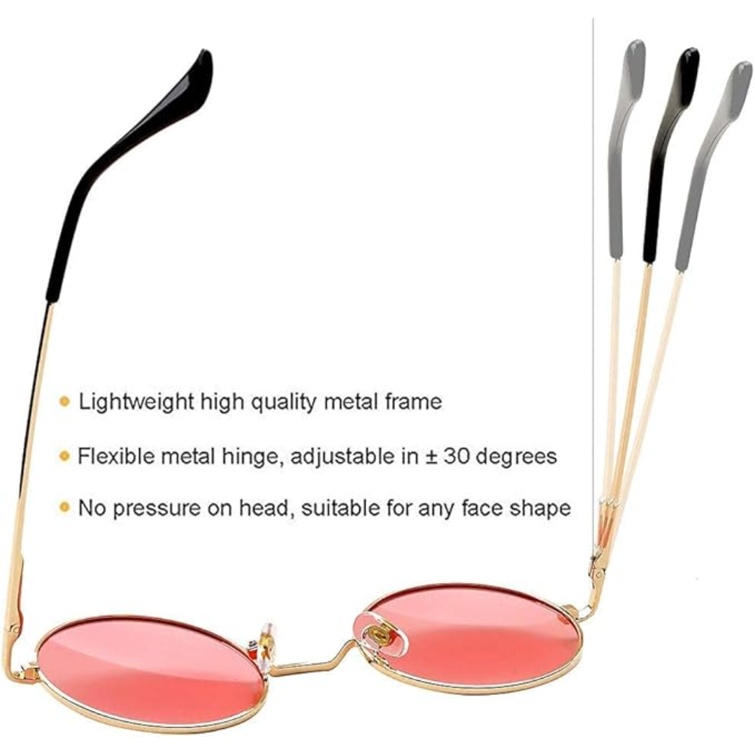 Classic round polarized sunglasses, perfect for unisex everyday style & summer essential eye protection.