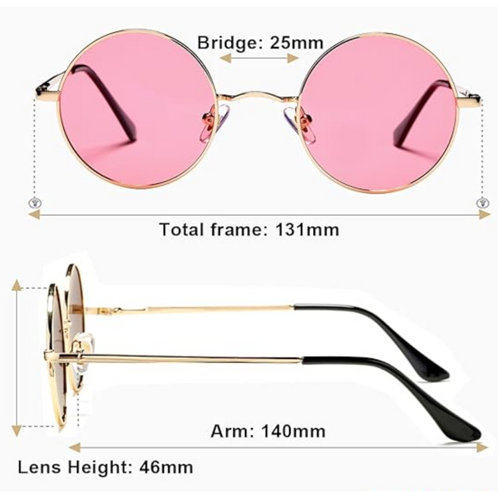 UV protecting round polarized sunglasses. Unisex design, a stylish summer essential for outdoor adventures.