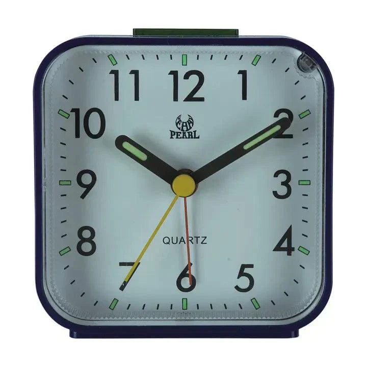 Unisex silent alarm clock with illuminated dial, snooze, and night light. Perfect bedside or travel clock for gentle wake-up.