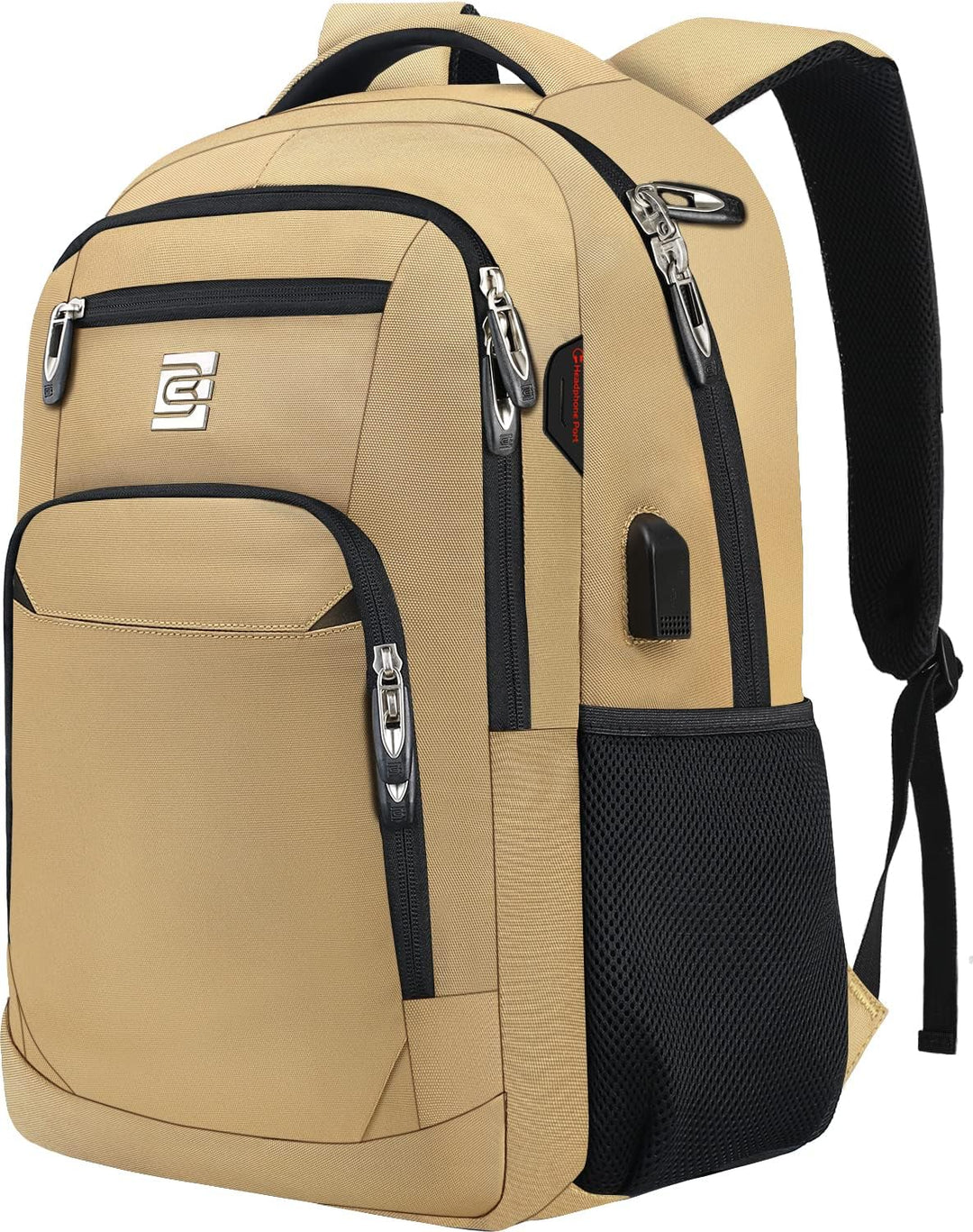 Unisex slim anti-theft laptop backpack with USB charging port, perfect for secure daily commute.