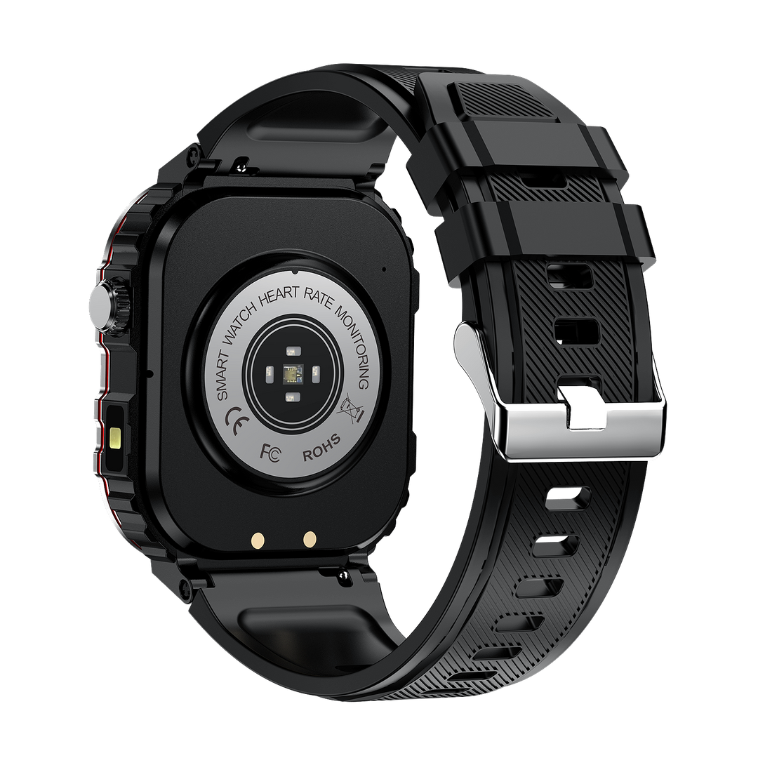 Advanced unisex smartwatch: glucose monitor, fitness tracker, heart rate, blood oxygen. Comprehensive health monitor.