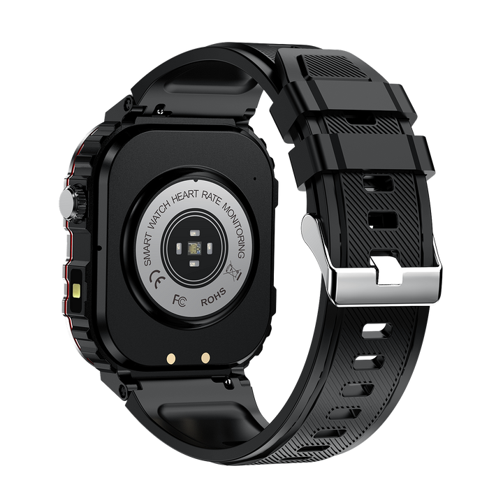 Advanced unisex smartwatch: glucose monitor, fitness tracker, heart rate, blood oxygen. Comprehensive health monitor.