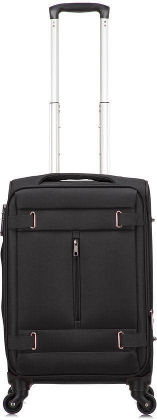 Easy-to-maneuver unisex softshell carry-on, lightweight bag with efficient spinner wheels.