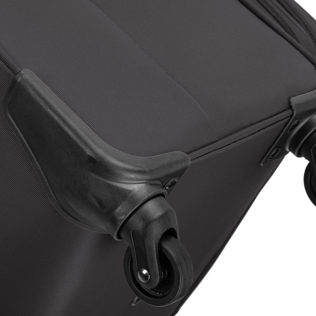 Compact unisex softshell carry-on, approved for overhead bins, ideal for quick getaways.