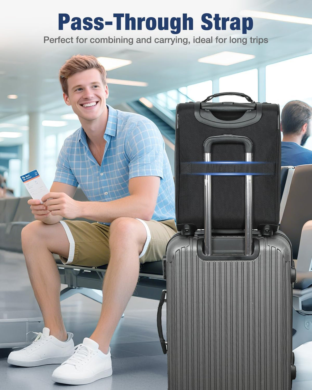 Unisex expandable softside carry-on with wheels. Lightweight, airline approved travel bag for convenient packing.