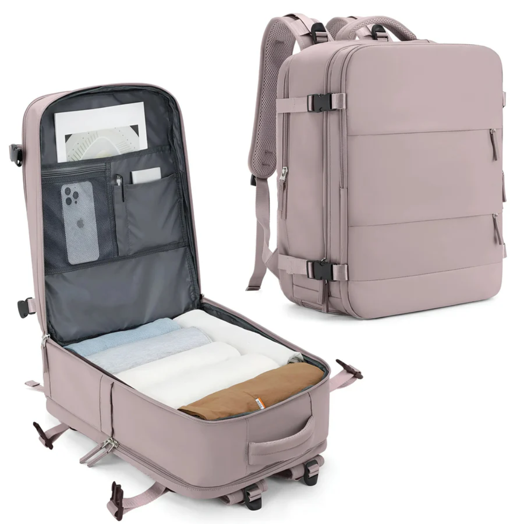 Unisex spacious hand luggage suitcase by TravelMate for efficient travel, with durable shell & smooth wheels.