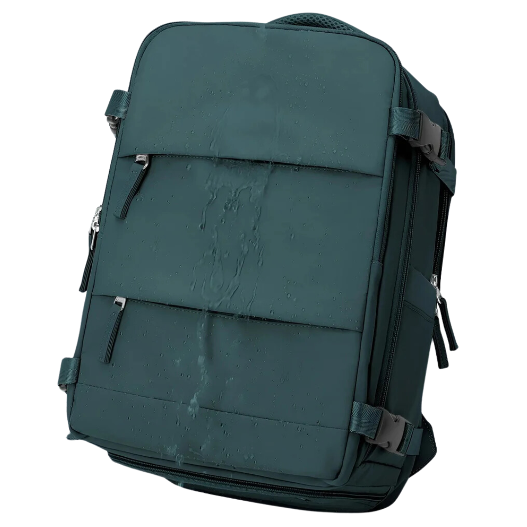Durable TravelMate hand luggage suitcase featuring smooth multi-directional wheels & retractable handle for easy airport.