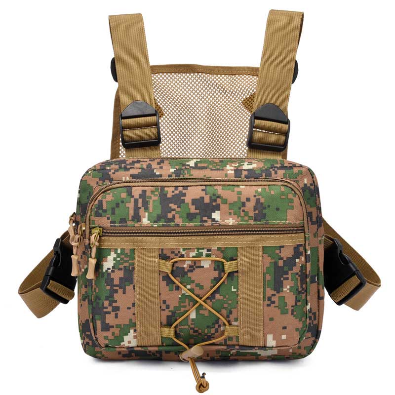 Essential water-resistant tactical chest rig bag for outdoor activities, durable and adventure-ready.