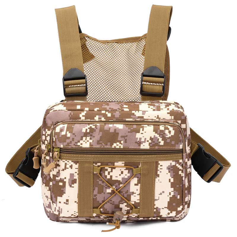 Durable water-resistant tactical chest rig for men & women, ideal for hiking, travel & adventure gear.