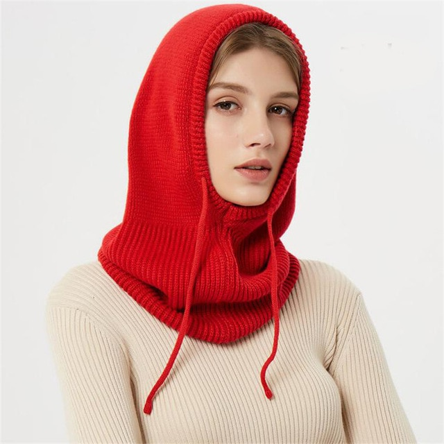 Knit thermal winter beanie & cozy hood for unisex cold weather. Warm headwear for outdoor gear.