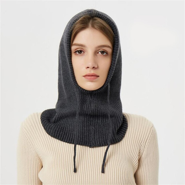Cozy unisex thermal beanie hat with hood, providing superior warmth for chilly winters & everyday wear.