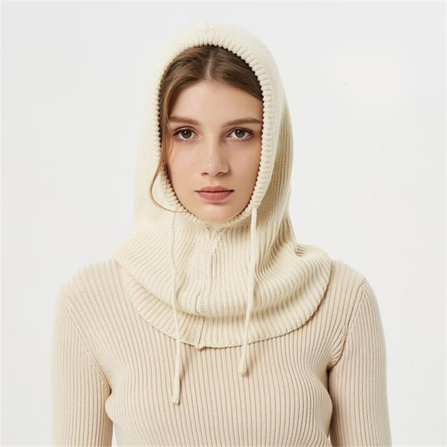 Functional unisex thermal winter beanie & hood combo, a must-have for extreme cold weather protection.
