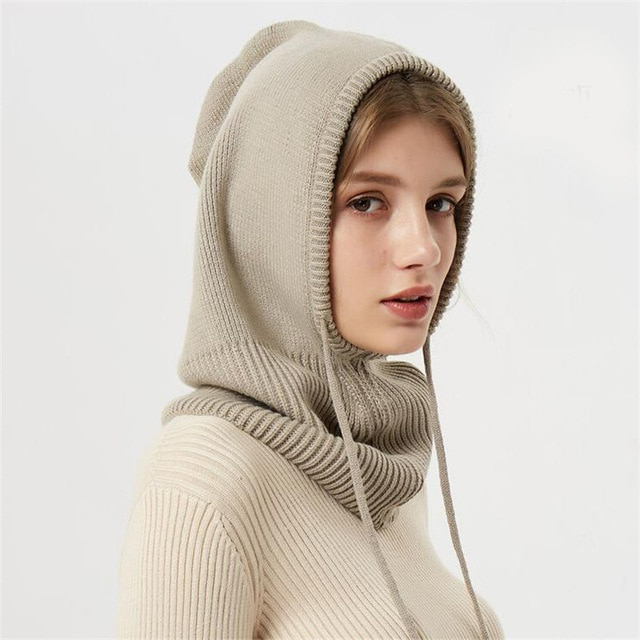 Durable unisex thermal winter beanie hat with hood for cold weather protection & ultimate comfort.