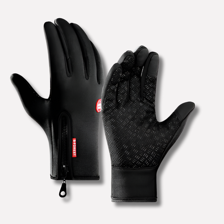 Unisex thermal winter cycling gloves with touchscreen fingers, ideal for cold outdoor sports.