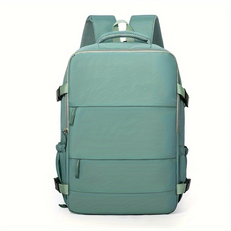 Unisex travel backpack with 180° opening for easy packing and a dedicated shoe compartment.