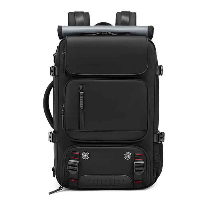 Unisex travel backpack with laptop sleeve, shoe compartment & USB charging port for organized trips.