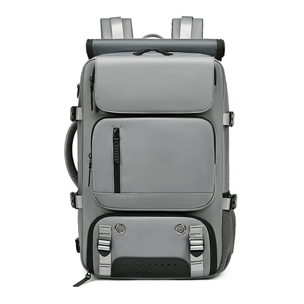 Efficient travel backpack for organized journeys, featuring laptop, shoe, and USB port.