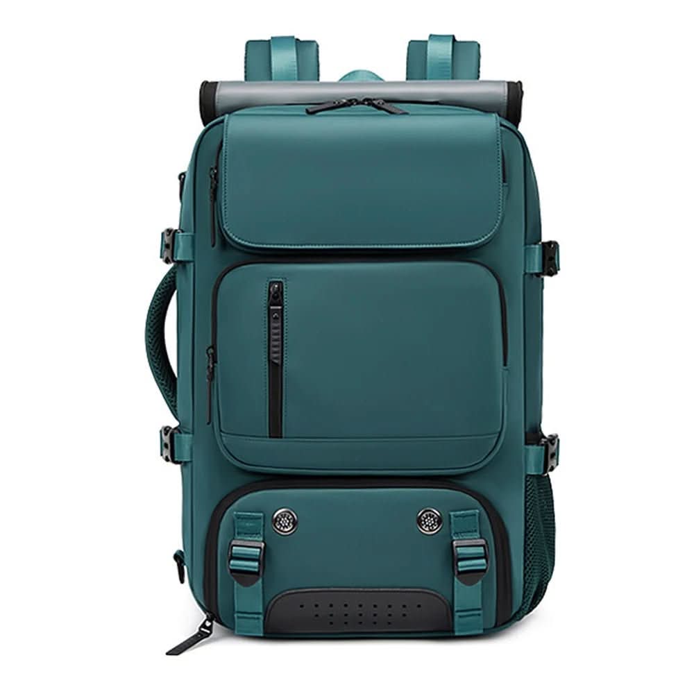 Sleek travel backpack for laptops & shoes, suitable for school, work, and everyday use.