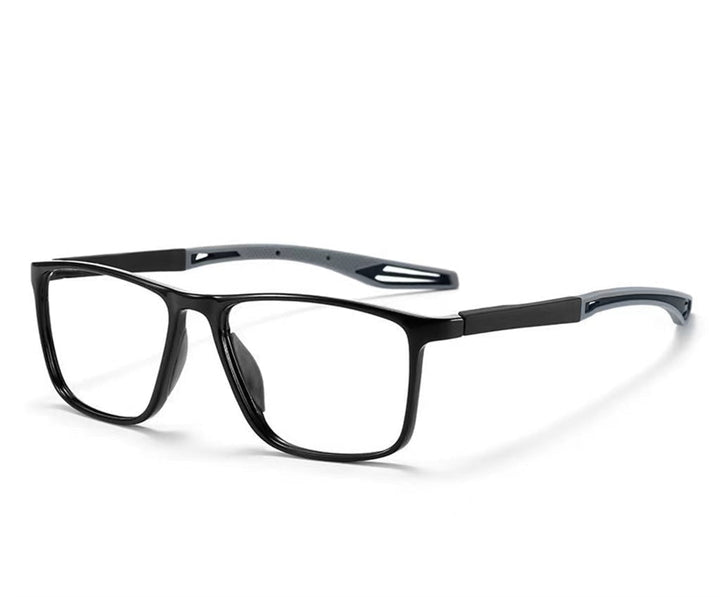 Rectangle frame sport reading glasses, ultralight and unisex, offering anti-blue light vision care
