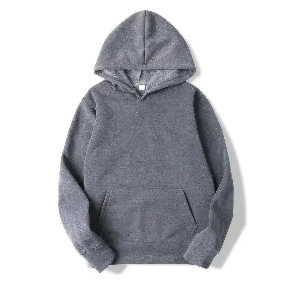 Unisex relaxed fit pullover hoodie, featuring a warm lining for comfort and everyday casual style.