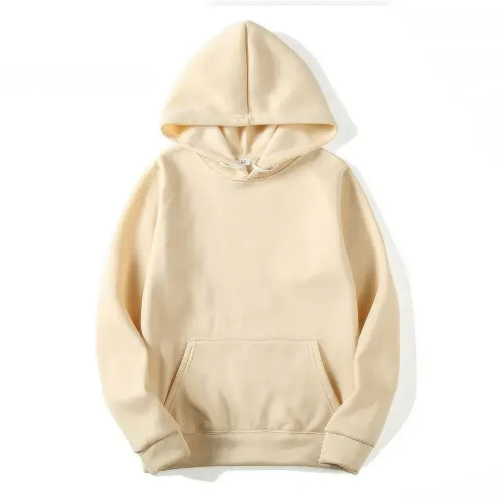 Soft, warm lined unisex hoodie with relaxed fit. A cozy pullover perfect for casual wear.
