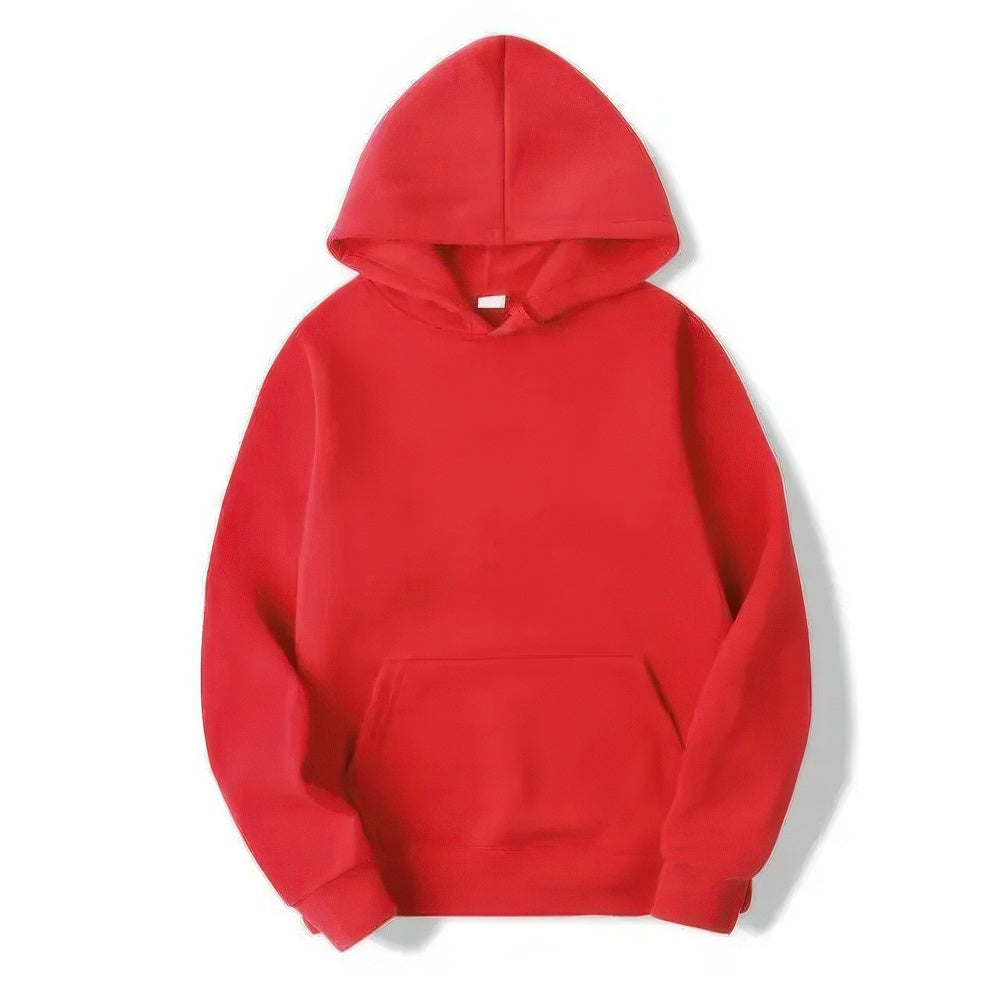 Soft warm lined unisex pullover hoodie, offering cozy comfort and relaxed fit.