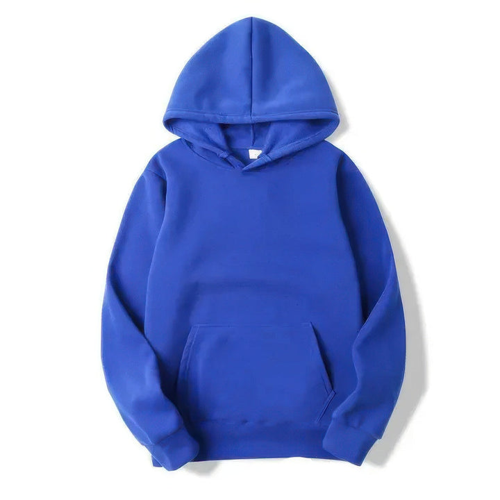 Stay warm & cozy in this unisex relaxed fit hoodie with soft lining. Essential casual pullover.