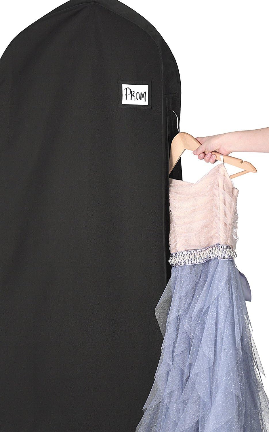 Keep suits wrinkle-free. Water-repellent garment bag with a secure zipper & accessory pocket for travel luggage.