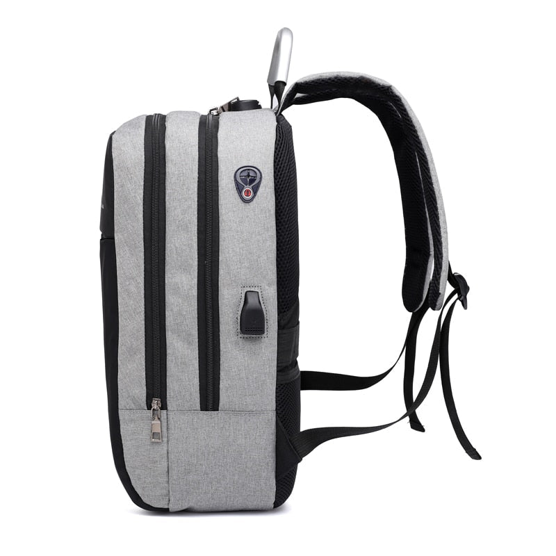 Commuter backpack: water-resistant, anti-theft features, and a USB charging port to keep devices powered all day.