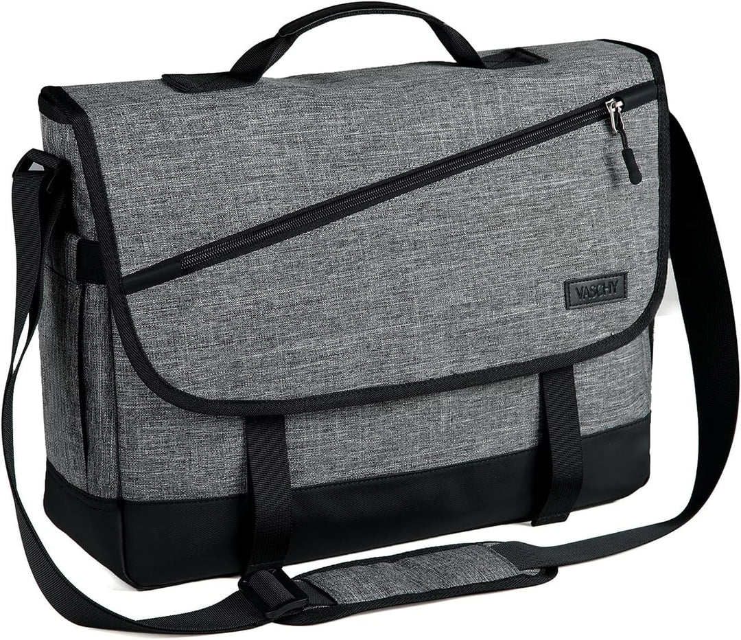 Unisex Water-Resistant Laptop Messenger Bag, WorkMate Series. Adjustable strap, padded for secure daily carry.