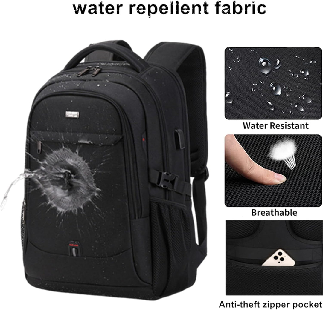Versatile organized laptop travel backpack with water-resistant fabric. Ideal unisex daily carry & work bag.