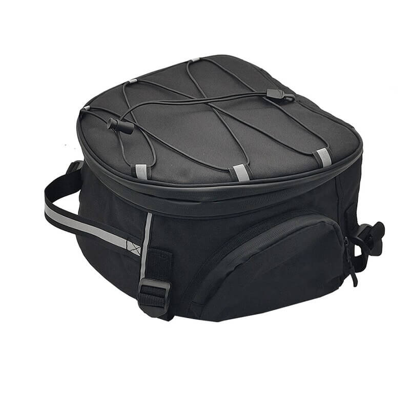 Unisex water-resistant motorcycle gear bag. Multi-compartment rider storage, perfect for bike travel luggage.