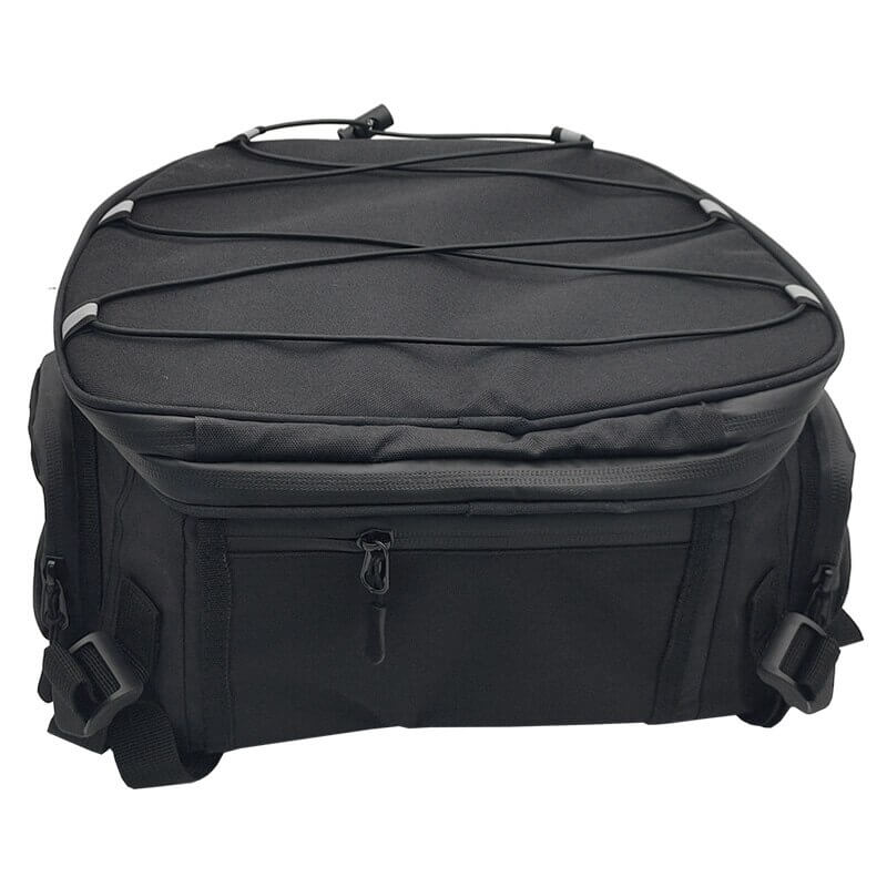 Unisex multi-compartment gear bag. Water-resistant motorcycle luggage, ideal for all rider storage & travel needs.