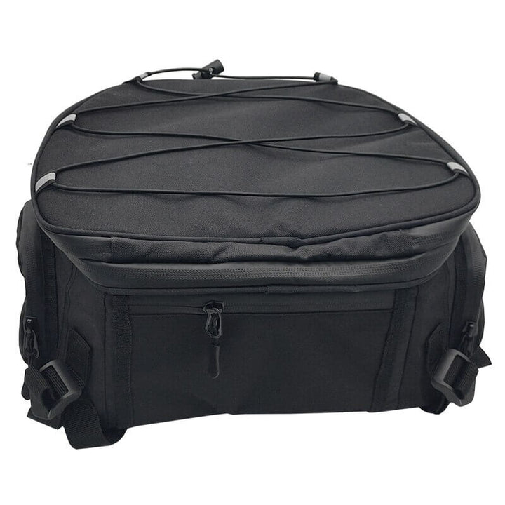 Unisex multi-compartment gear bag. Water-resistant motorcycle luggage, ideal for all rider storage & travel needs.